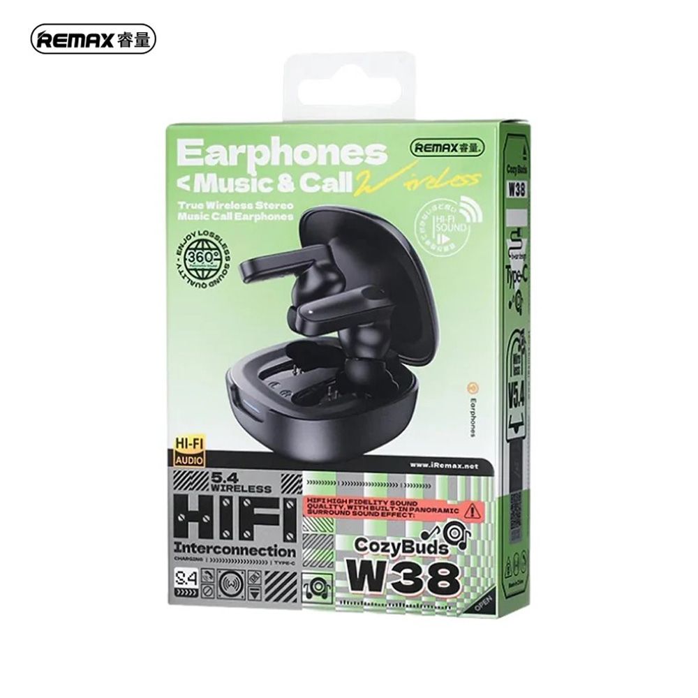 REMAX COZYBUDS W38 TRUE WIRELESS STEREO EARBUDS REMAX COZYBUDS W38 TRUE WIRELESS STEREO EARBUDS