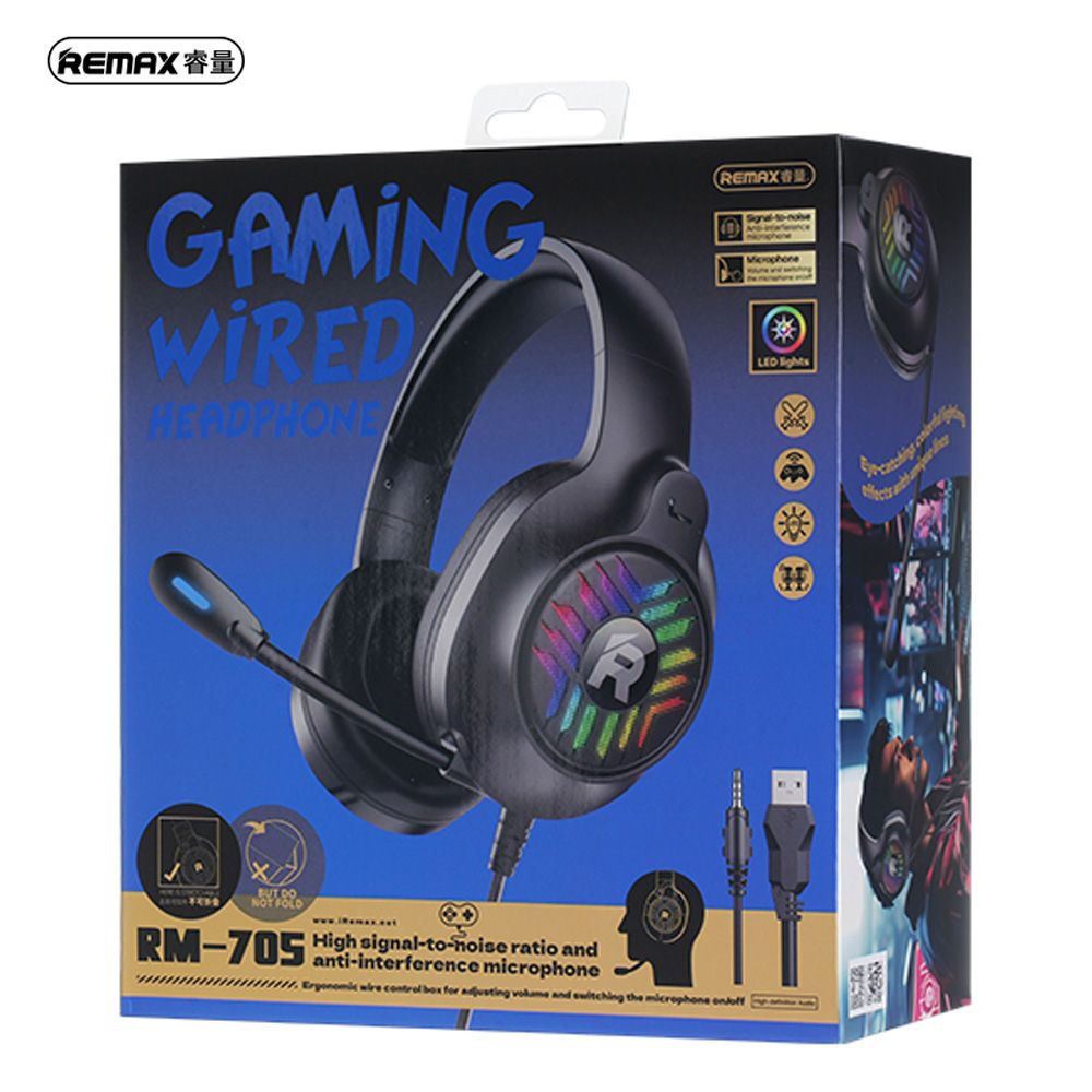 REMAX RM-705 GAMING WIRED HEADPHONES REMAX RM-705 GAMING WIRED HEADPHONES