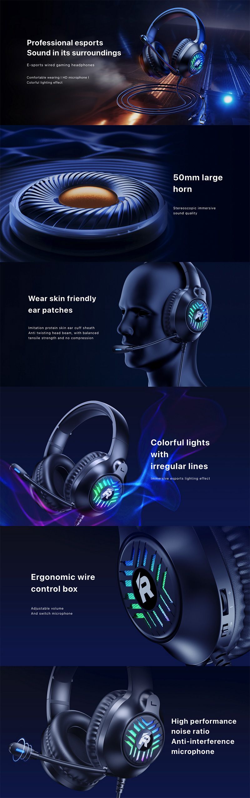 REMAX RM-705 GAMING WIRED HEADPHONES REMAX RM-705 GAMING WIRED HEADPHONES