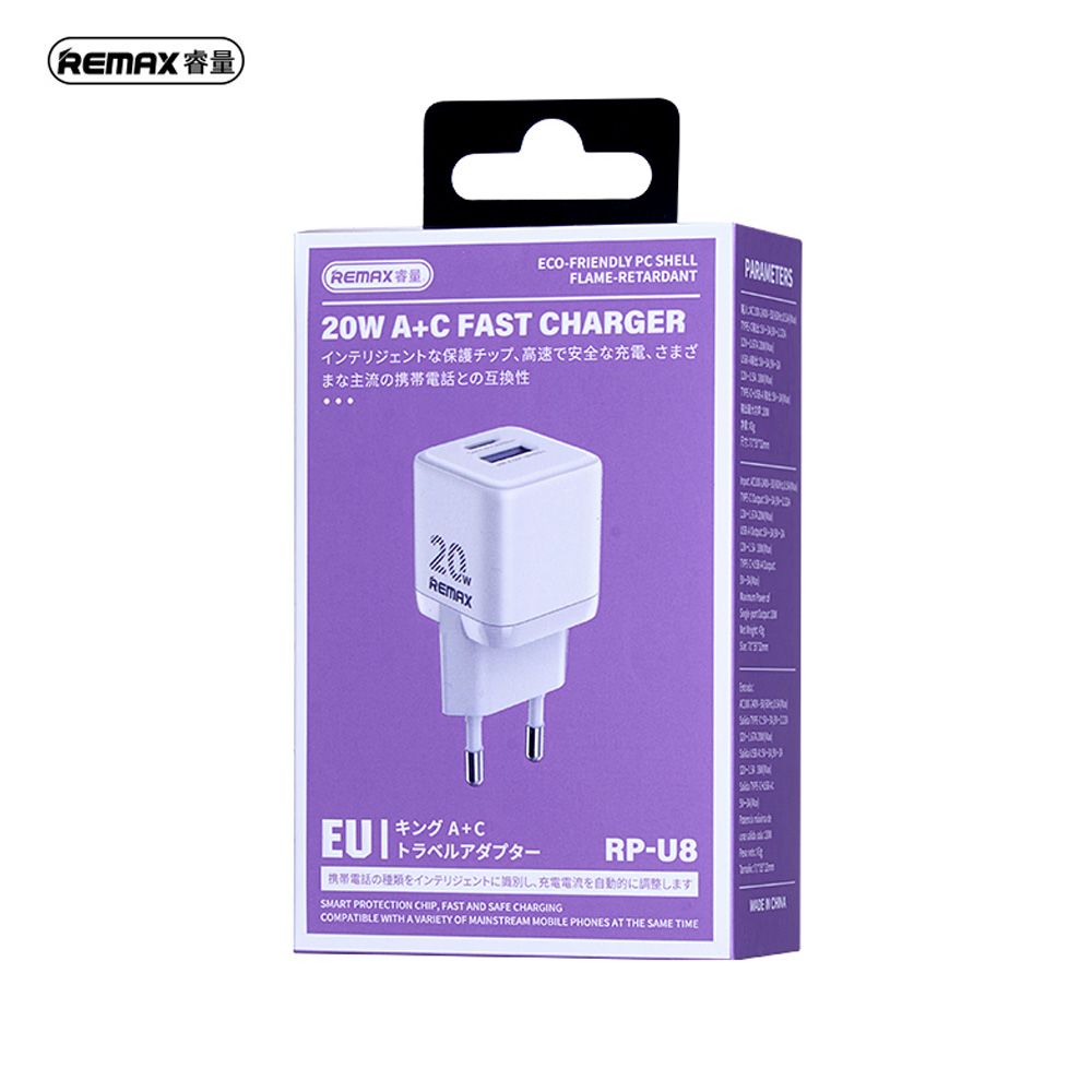 REMAX RP-U8 20W MOBILE CHARGER REMAX RP-U8 20W MOBILE CHARGER