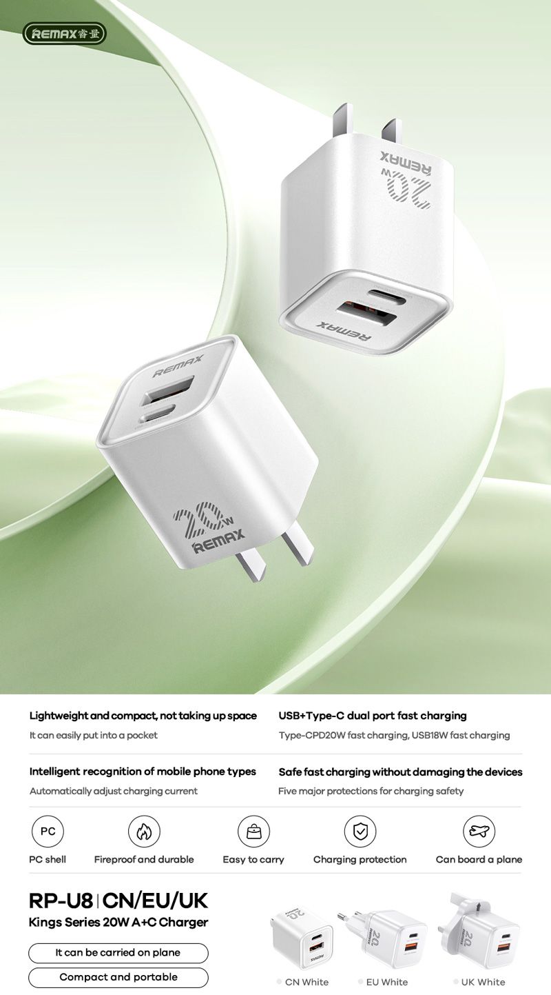 REMAX RP-U8 20W MOBILE CHARGER REMAX RP-U8 20W MOBILE CHARGER