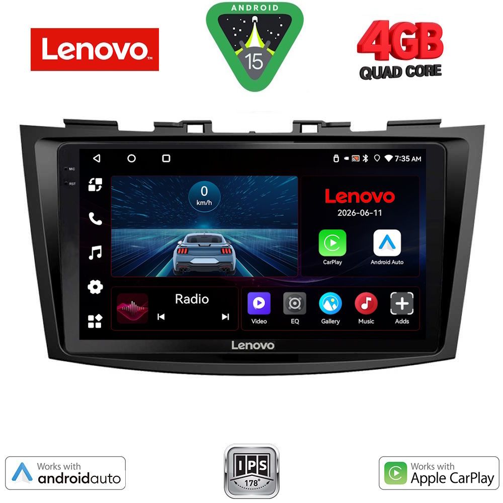 LENOVO LVE 8685_CPAA (9inc) MULTIMEDIA TABLET for SUZUKI SWIFT mod. 2011-2016 LENOVO LVE 8685_CPAA (9inc) MULTIMEDIA TABLET for SUZUKI SWIFT mod. 2011-2016