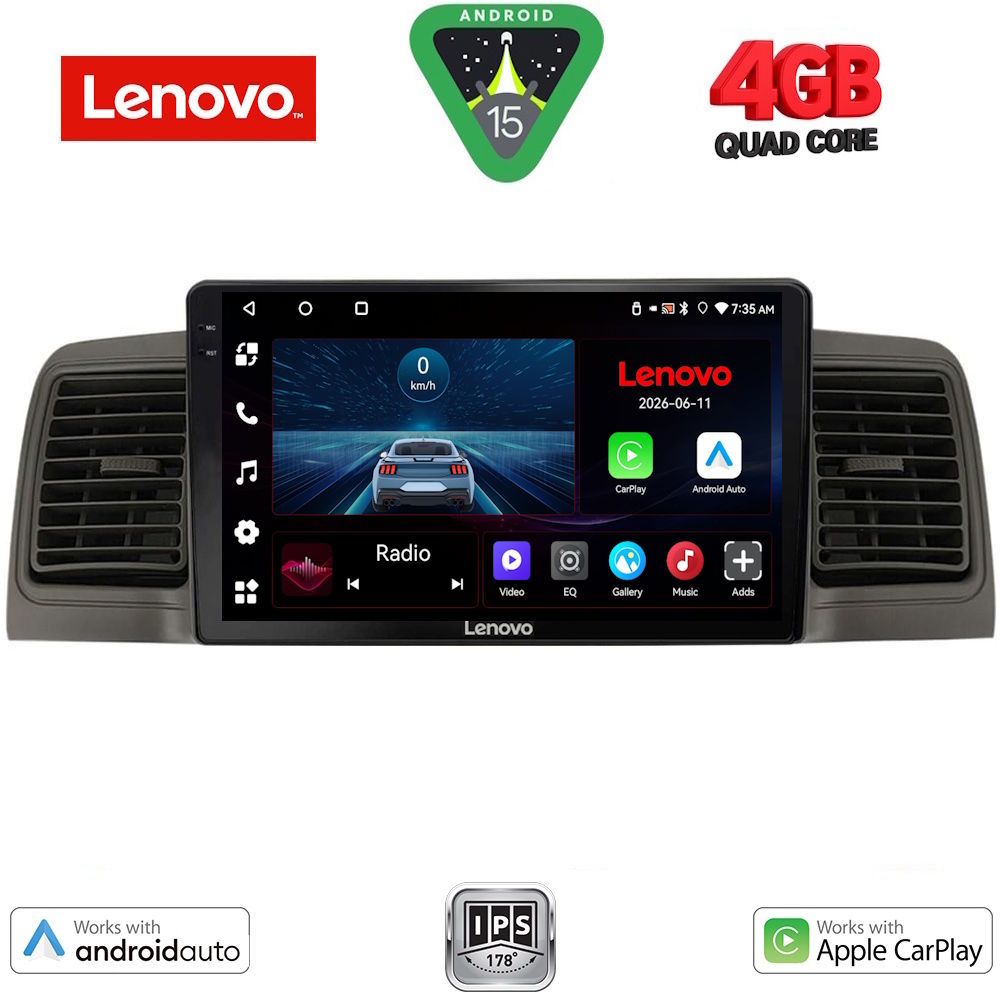 LENOVO LVE 8712BL_CPAA (9inc) MULTIMEDIA TABLET for TOYOTA COROLLA mod. 2001-2006 (BLACK) LENOVO LVE 8712BL_CPAA (9inc) MULTIMEDIA TABLET for TOYOTA COROLLA mod. 2001-2006 (BLACK)