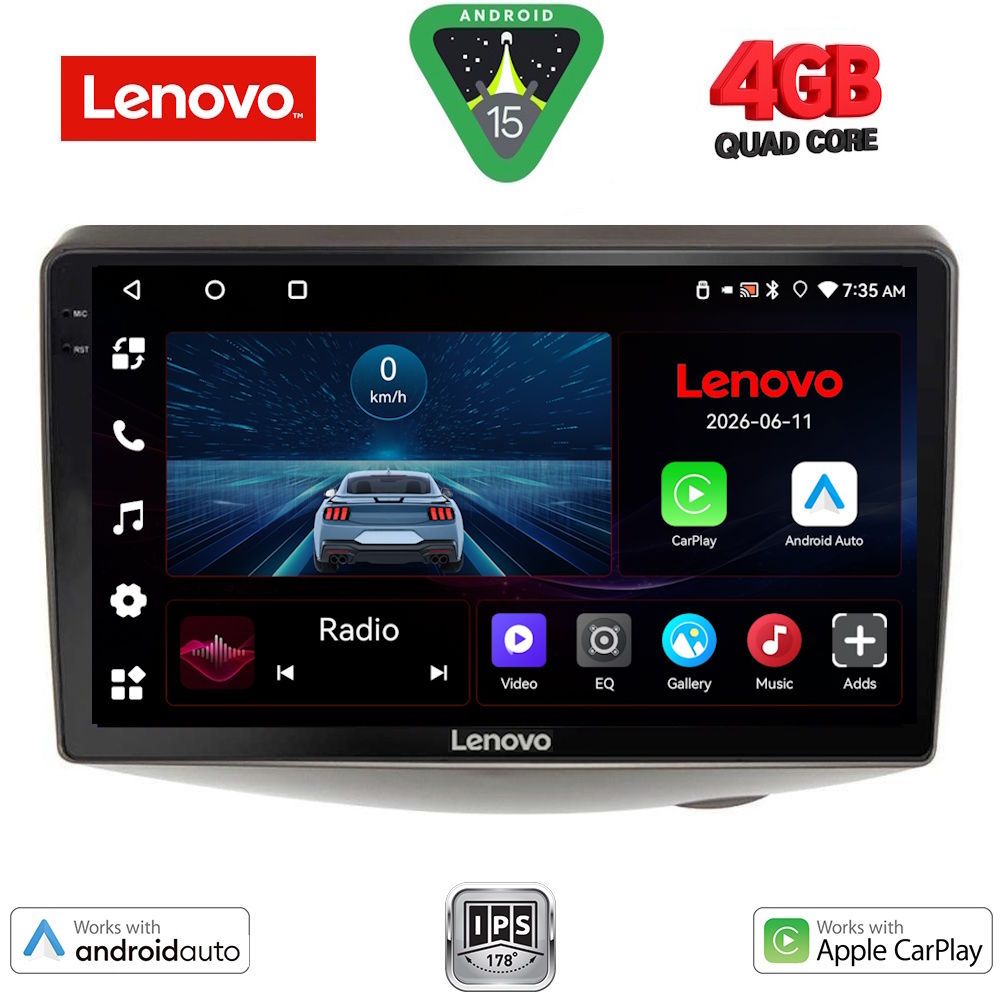 LENOVO LVE 8735_CPAA (9inc) MULTIMEDIA TABLET for TOYOTA YARIS mod. 1999-2006 LENOVO LVE 8735_CPAA (9inc) MULTIMEDIA TABLET for TOYOTA YARIS mod. 1999-2006