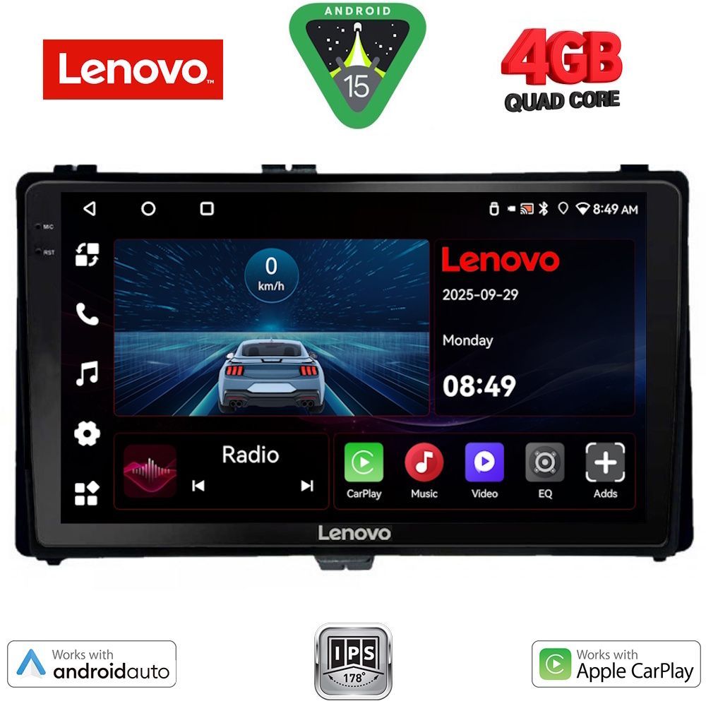 LENOVO LVE 8703_CPAA (9inc) MULTIMEDIA TABLET for TOYOTA AURIS mod. 2015-2021 – AYGO X mod. 2022-2026 – COROLLA mod. 2017-2019 LENOVO LVE 8703_CPAA (9inc) MULTIMEDIA TABLET for TOYOTA AURIS mod. 2015-2021 – AYGO X mod. 2022-2026 – COROLLA mod. 2017-2019