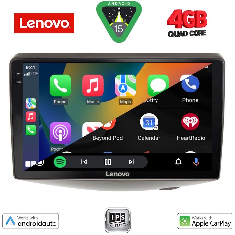 LENOVO LVE 8735_CPAA (9inc) MULTIMEDIA TABLET for TOYOTA YARIS mod. 1999-2006 LENOVO LVE 8735_CPAA (9inc) MULTIMEDIA TABLET for TOYOTA YARIS mod. 1999-2006