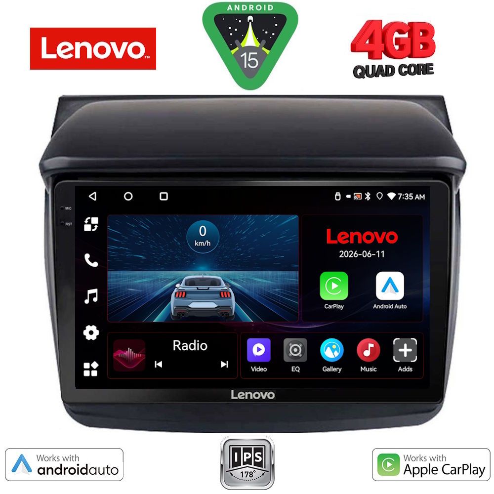 LENOVO LVE 8436_CPAA (9inc) MULTIMEDIA TABLET for MITSUBISHI L200 mod. 2006-2015 LENOVO LVE 8436_CPAA (9inc) MULTIMEDIA TABLET for MITSUBISHI L200 mod. 2006-2015