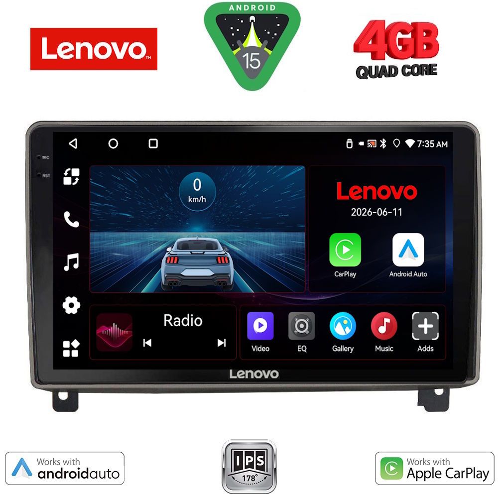 LENOVO LVE 8517_CPAA (9inc) MULTIMEDIA TABLET for PEUGEOT 407 mod. 2004-2011 LENOVO LVE 8517_CPAA (9inc) MULTIMEDIA TABLET for PEUGEOT 407 mod. 2004-2011