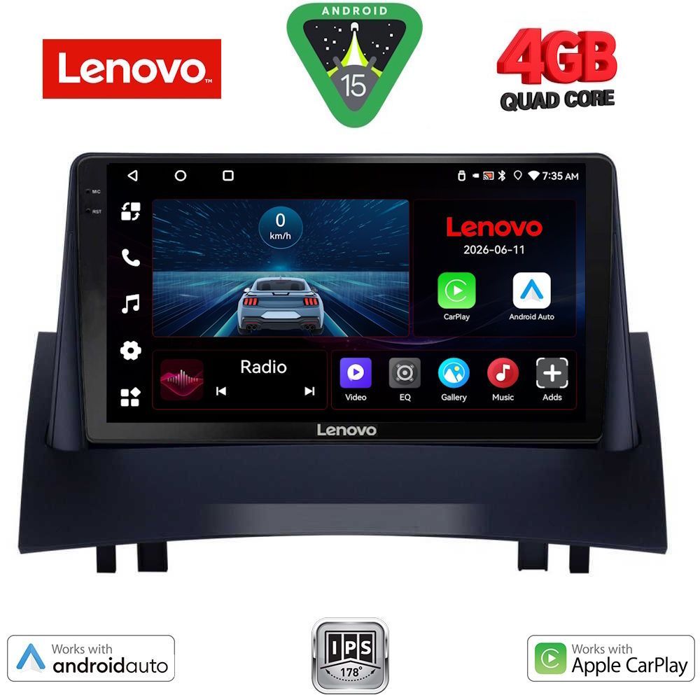 LENOVO LVE 8555_CPAA (9inc) MULTIMEDIA TABLET for RENAULT MEGANE 2 mod. 2002-2008 LENOVO LVE 8555_CPAA (9inc) MULTIMEDIA TABLET for RENAULT MEGANE 2 mod. 2002-2008