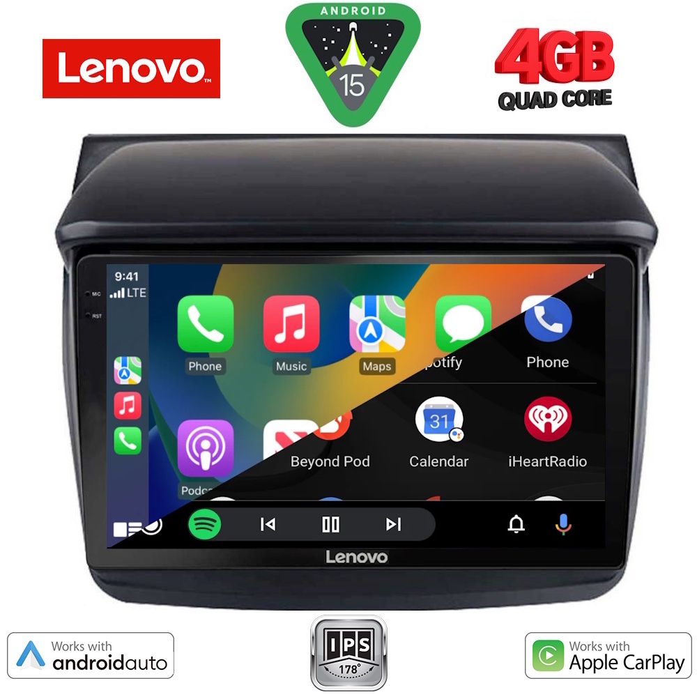 LENOVO LVE 8436_CPAA (9inc) MULTIMEDIA TABLET for MITSUBISHI L200 mod. 2006-2015 LENOVO LVE 8436_CPAA (9inc) MULTIMEDIA TABLET for MITSUBISHI L200 mod. 2006-2015