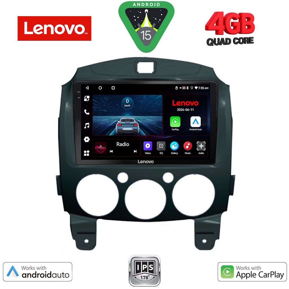 LENOVO LVE 8361_CPAA (9inc) MULTIMEDIA TABLET for MAZDA 2 mod. 2007-2014 LENOVO LVE 8361_CPAA (9inc) MULTIMEDIA TABLET for MAZDA 2 mod. 2007-2014