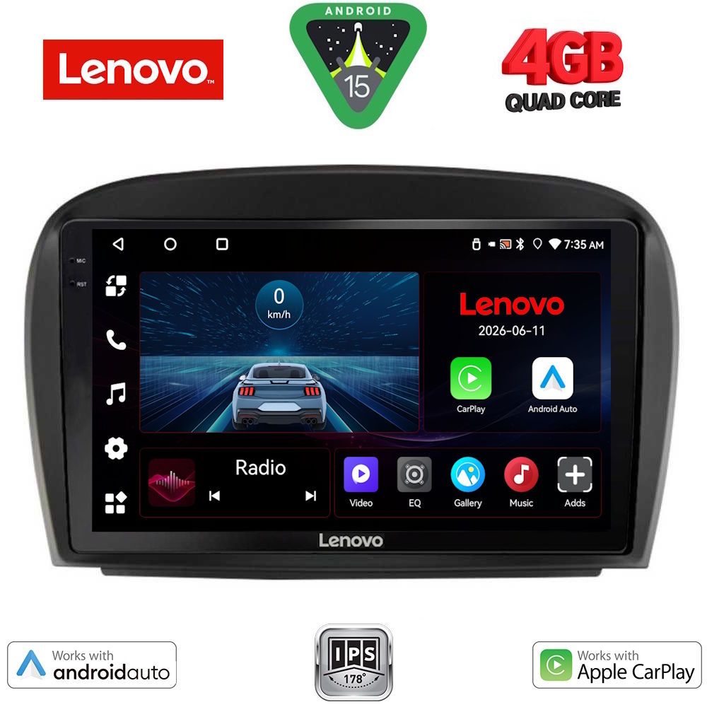 LENOVO LVE 8427_CPAA (9inc) MULTIMEDIA TABLET for MERCEDES SL (R230) FACELIFT mod. 2006-2012 LENOVO LVE 8427_CPAA (9inc) MULTIMEDIA TABLET for MERCEDES SL (R230) FACELIFT mod. 2006-2012