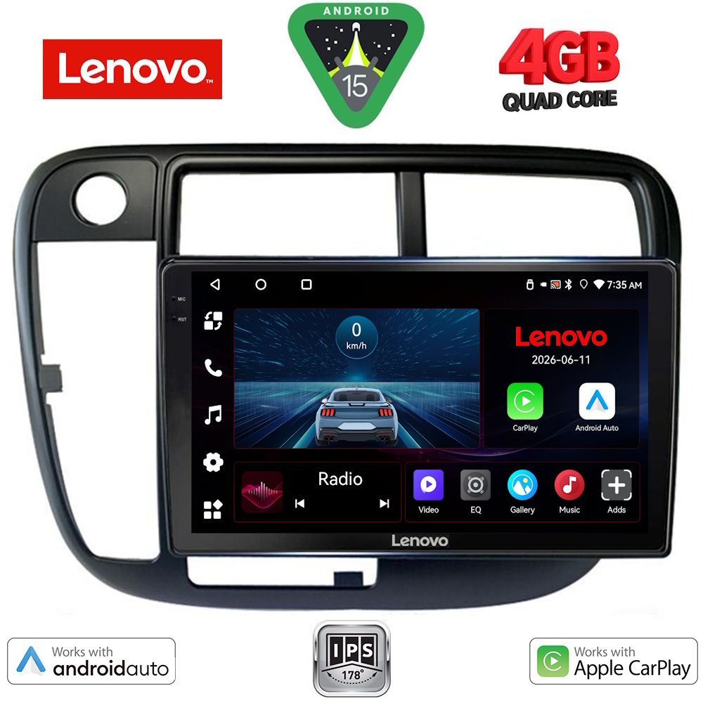 LENOVO LVE 8186_CPAA CLIMA (9inc) MULTIMEDIA TABLET for HONDA CIVIC mod. 1995-2001 LENOVO LVE 8186_CPAA CLIMA (9inc) MULTIMEDIA TABLET for HONDA CIVIC mod. 1995-2001