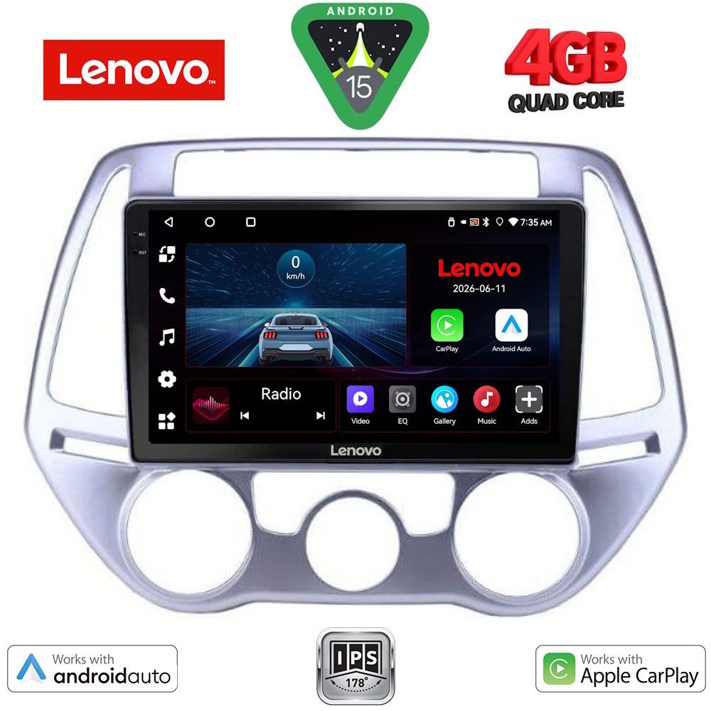 LENOVO LVE 8227_CPAA A/C (9inc) MULTIMEDIA TABLET for HYUNDAI i20 mod. 2008-2012 LENOVO LVE 8227_CPAA A/C (9inc) MULTIMEDIA TABLET for HYUNDAI i20 mod. 2008-2012