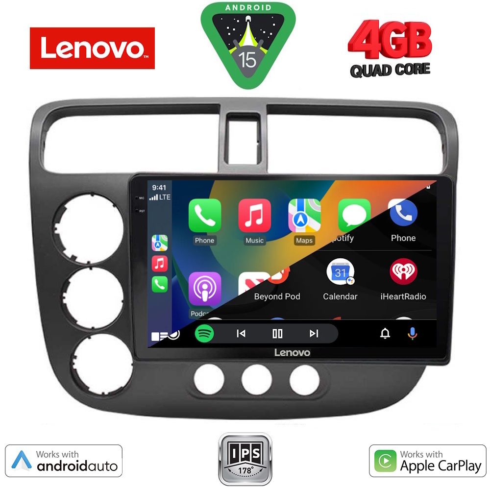 LENOVO LVE 8187_CPAA (9inc) MULTIMEDIA TABLET for HONDA CIVIC 4D mod. 2001-2006 LENOVO LVE 8187_CPAA (9inc) MULTIMEDIA TABLET for HONDA CIVIC 4D mod. 2001-2006