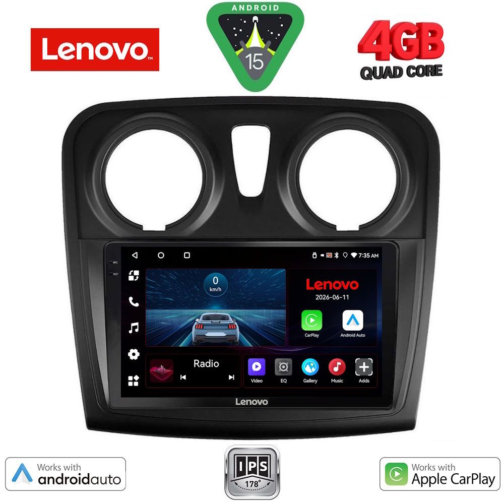 LENOVO LVE 8108_CPAA (9inc) MULTIMEDIA TABLET for DACIA LOGAN – SANDERO mod. 2012-2019 LENOVO LVE 8108_CPAA (9inc) MULTIMEDIA TABLET for DACIA LOGAN – SANDERO mod. 2012-2019