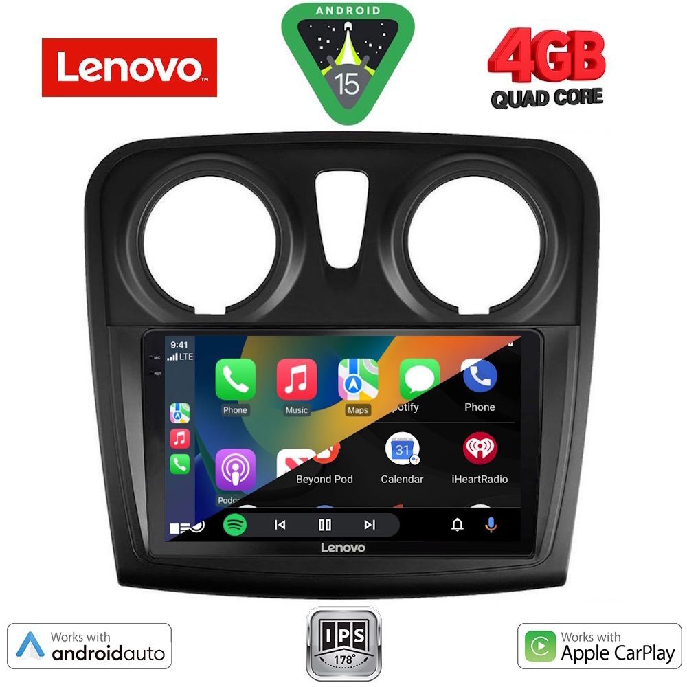 LENOVO LVE 8108_CPAA (9inc) MULTIMEDIA TABLET for DACIA LOGAN – SANDERO mod. 2012-2019 LENOVO LVE 8108_CPAA (9inc) MULTIMEDIA TABLET for DACIA LOGAN – SANDERO mod. 2012-2019