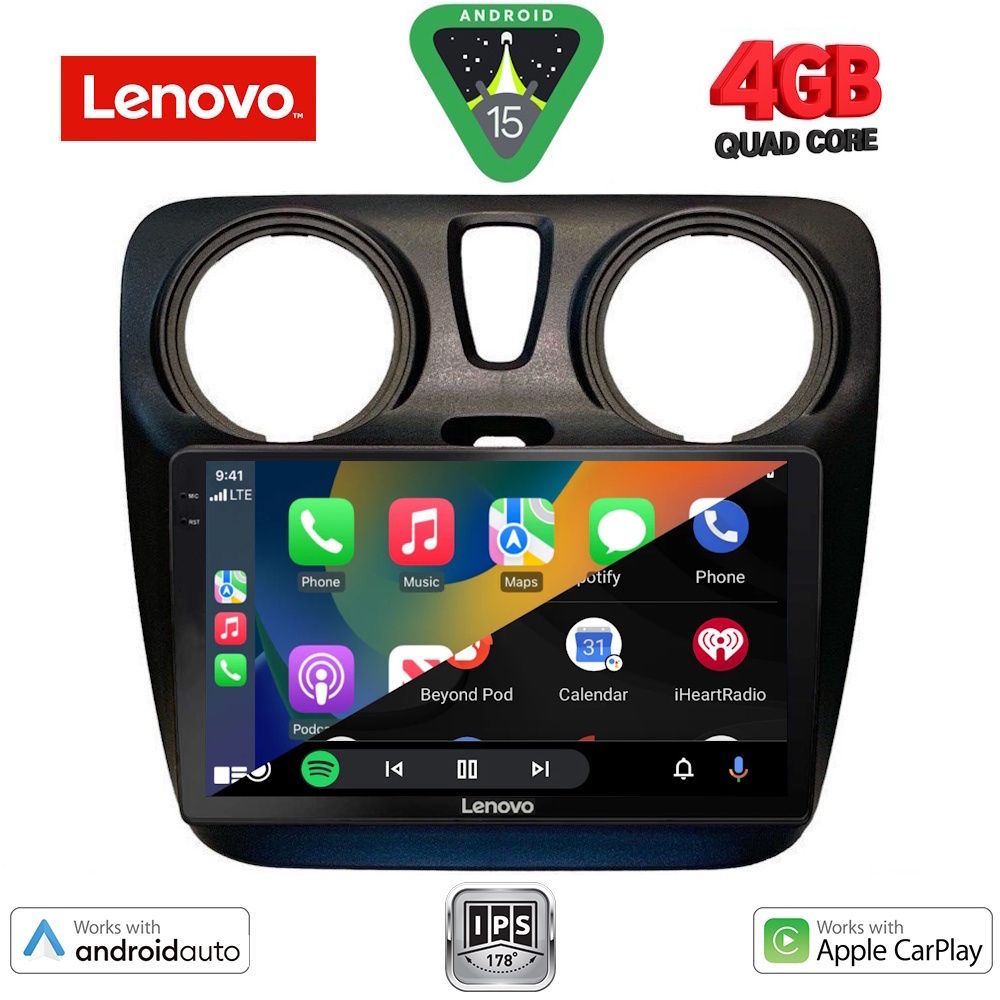 LENOVO LVE 8112_CPAA (9inc) MULTIMEDIA TABLET for DACIA DOKKER 2012-2022 LENOVO LVE 8112_CPAA (9inc) MULTIMEDIA TABLET for DACIA DOKKER 2012-2022