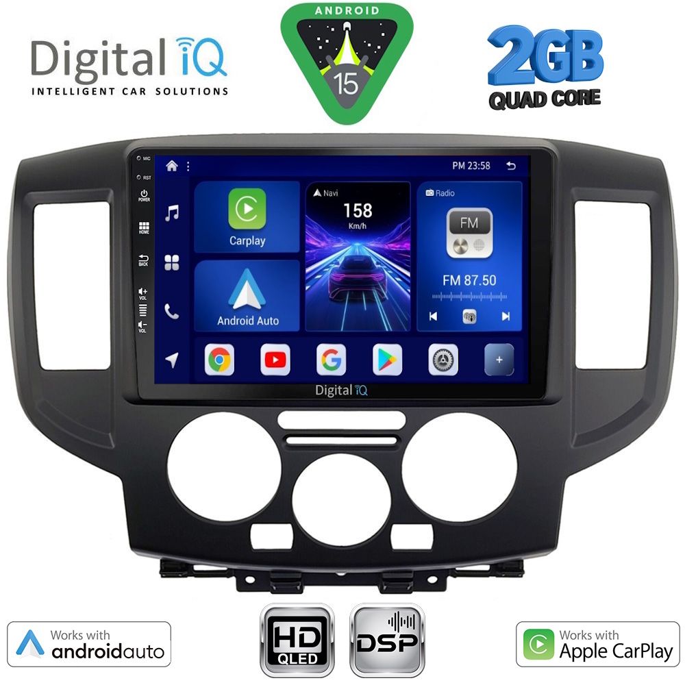 DIGITAL IQ BXC 3458BL_CPAA (9inc) MULTIMEDIA TABLET for NISSAN NV 200 mod. 2009-2020 (BLACK) DIGITAL IQ BXC 3458BL_CPAA (9inc) MULTIMEDIA TABLET for NISSAN NV 200 mod. 2009-2020 (BLACK)