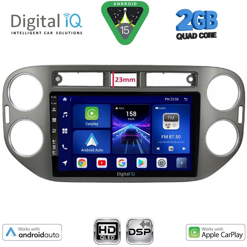 DIGITAL IQ BXC 3760GR_CPAA (9inc) MULTIMEDIA TABLET for VW TIGUAN mod. 2011-2016 (GREY) DIGITAL IQ BXC 3760GR_CPAA (9inc) MULTIMEDIA TABLET for VW TIGUAN mod. 2011-2016 (GREY)