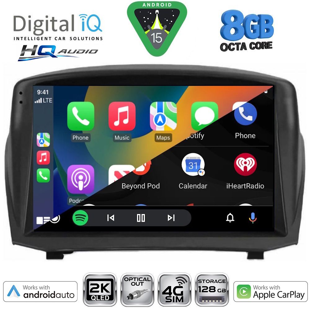 DIGITAL IQ BXK 20154B_CPAA (9inc) MULTIMEDIA TABLET for FORD FIESTA mod. 2008-2017 DIGITAL IQ BXK 20154B_CPAA (9inc) MULTIMEDIA TABLET for FORD FIESTA mod. 2008-2017