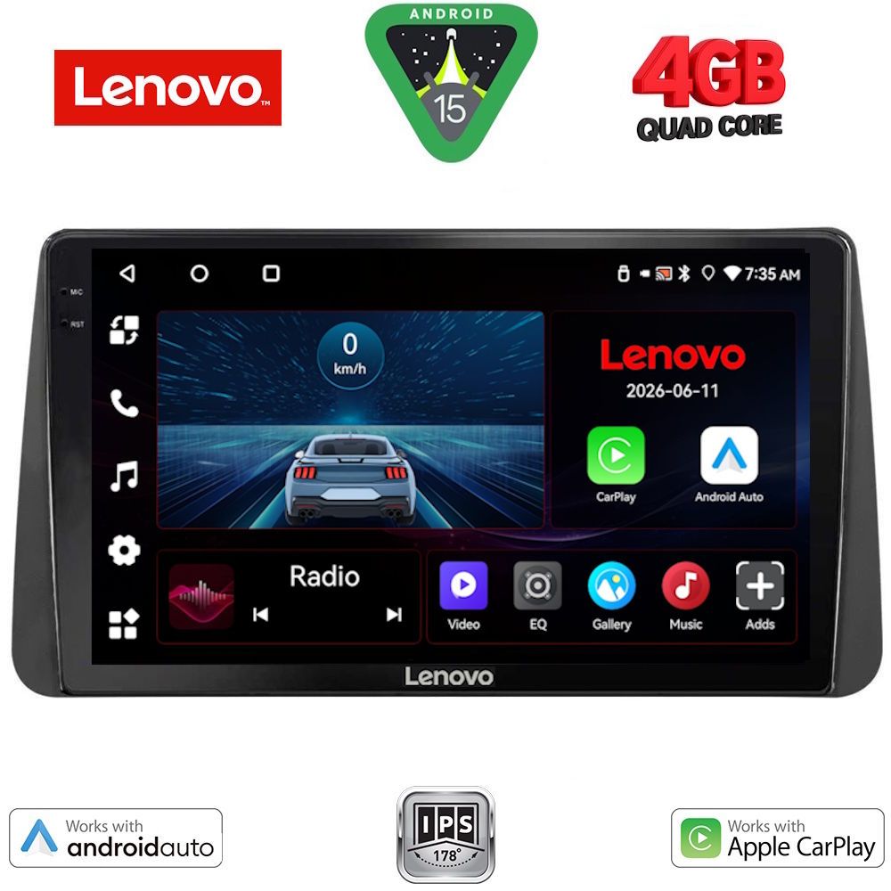LENOVO LVE 8149_CPAA DASH (9inc) MULTIMEDIA TABLET for FIAT TIPO mod. 2018-2023 LENOVO LVE 8149_CPAA DASH (9inc) MULTIMEDIA TABLET for FIAT TIPO mod. 2018-2023