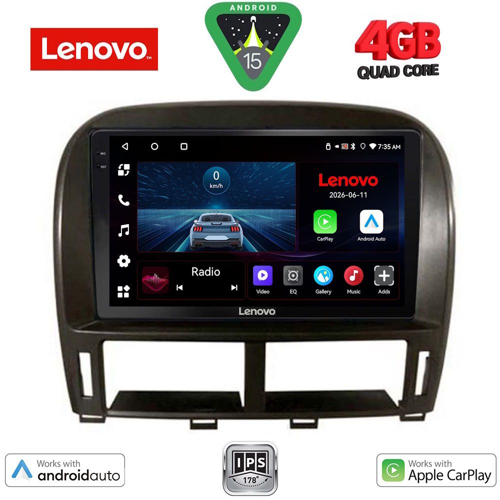 LENOVO LVE 8343_CPAA (9inc) MULTIMEDIA TABLET for LEXUS LS 430 – XF 430 mod. 2000-2006 LENOVO LVE 8343_CPAA (9inc) MULTIMEDIA TABLET for LEXUS LS 430 – XF 430 mod. 2000-2006