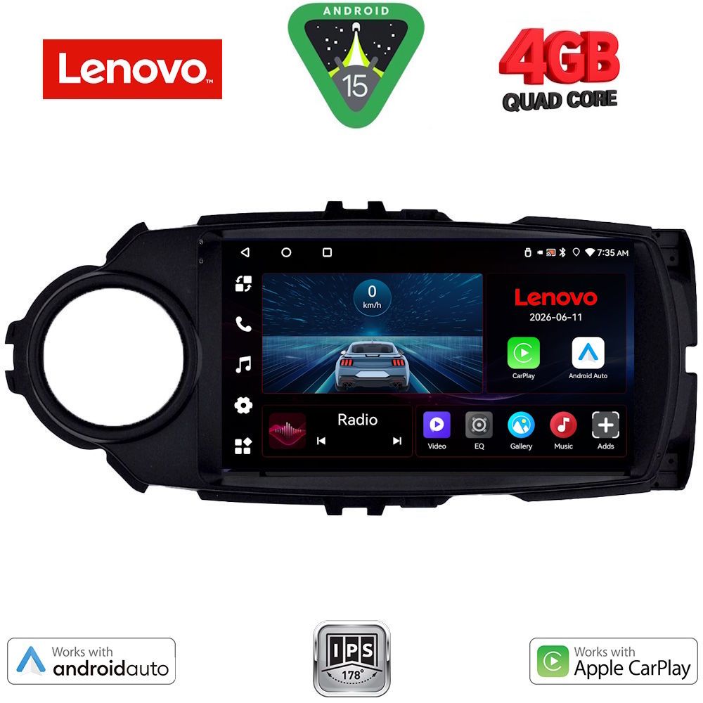 LENOVO LVE 8737BL_CPAA (9inc) MULTIMEDIA TABLET for TOYOTA YARIS mod. 2011-2015 (BLACK) LENOVO LVE 8737BL_CPAA (9inc) MULTIMEDIA TABLET for TOYOTA YARIS mod. 2011-2015 (BLACK)