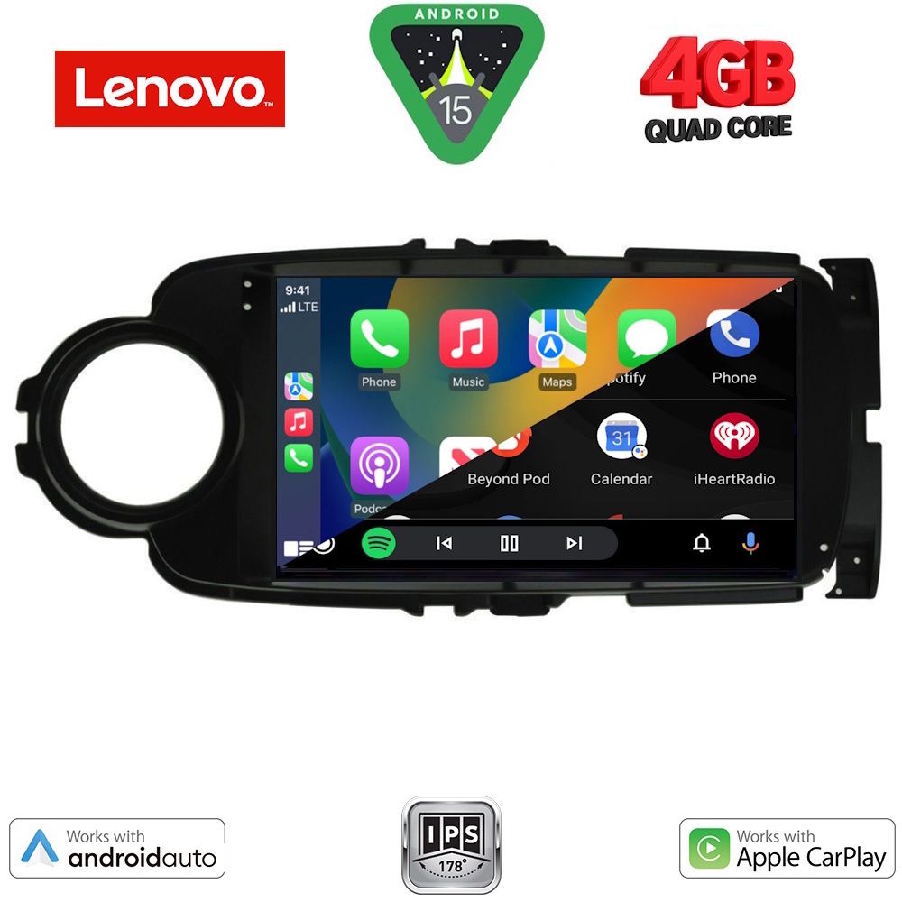 LENOVO LVE 8737BL_CPAA (9inc) MULTIMEDIA TABLET for TOYOTA YARIS mod. 2011-2015 (BLACK) LENOVO LVE 8737BL_CPAA (9inc) MULTIMEDIA TABLET for TOYOTA YARIS mod. 2011-2015 (BLACK)