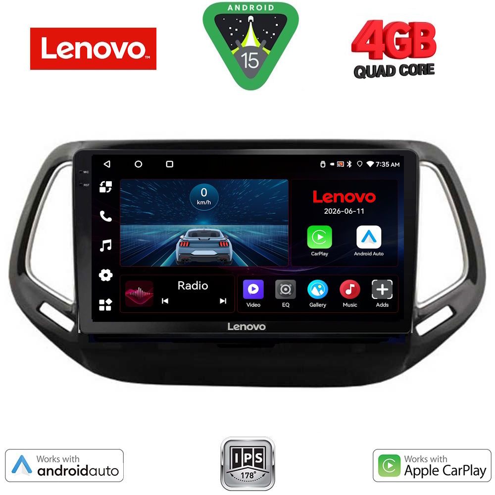 LENOVO LVE 8278_CPAA (10inc) MULTIMEDIA TABLET for JEEP COMPASS mod. 2016-2021 LENOVO LVE 8278_CPAA (10inc) MULTIMEDIA TABLET for JEEP COMPASS mod. 2016-2021