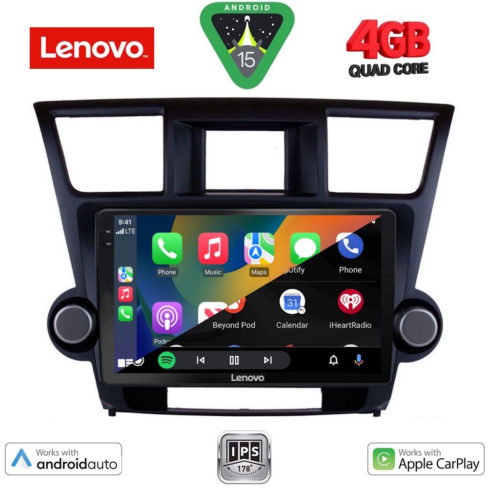 LENOVO LVE 8719_CPAA (9inc) MULTIMEDIA TABLET for TOYOTA HIGHLANDER mod. 2008-2015 LENOVO LVE 8719_CPAA (9inc) MULTIMEDIA TABLET for TOYOTA HIGHLANDER mod. 2008-2015