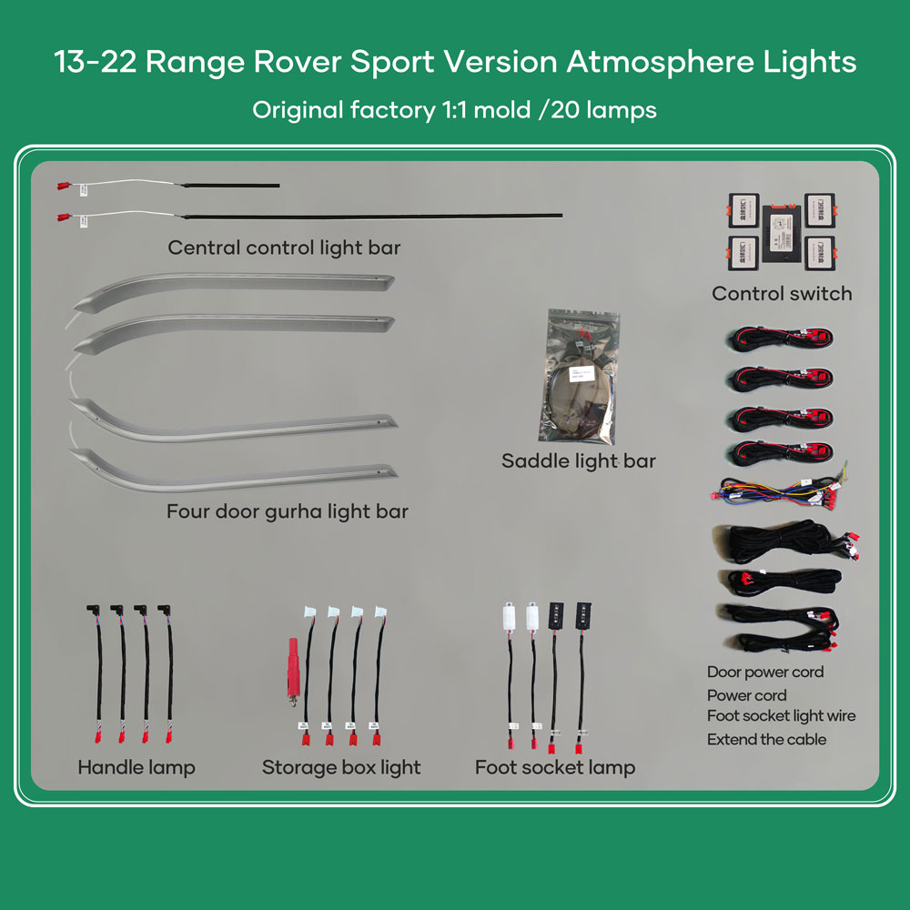DIQ AMBIENT LR RANGE ROVER SPORT (L494) SM mod. 2013-2021 (Digital iQ Ambient Light for LAND ROVER RANGE ROVER SPORT L494 mod. 2013-2021 with 20 Lights) DIQ AMBIENT LR RANGE ROVER SPORT (L494) SM mod. 2013-2021 (Digital iQ Ambient Light for LAND ROVER RANGE ROVER SPORT L494 mod. 2013-2021 with 20 Lights)
