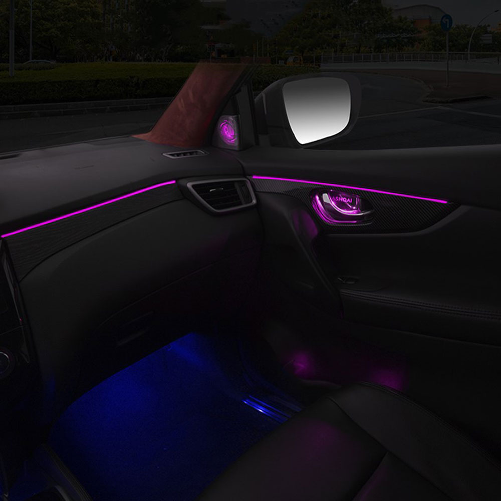 DIQ AMBIENT NISSAN XTRAIL II (CF) (Digital iQ Ambient Light for NISSAN XTRAIL mod. 2014-2021 with 18 Lights) CARBON FIBER DIQ AMBIENT NISSAN XTRAIL II (CF) (Digital iQ Ambient Light for NISSAN XTRAIL mod. 2014-2021 with 18 Lights) CARBON FIBER