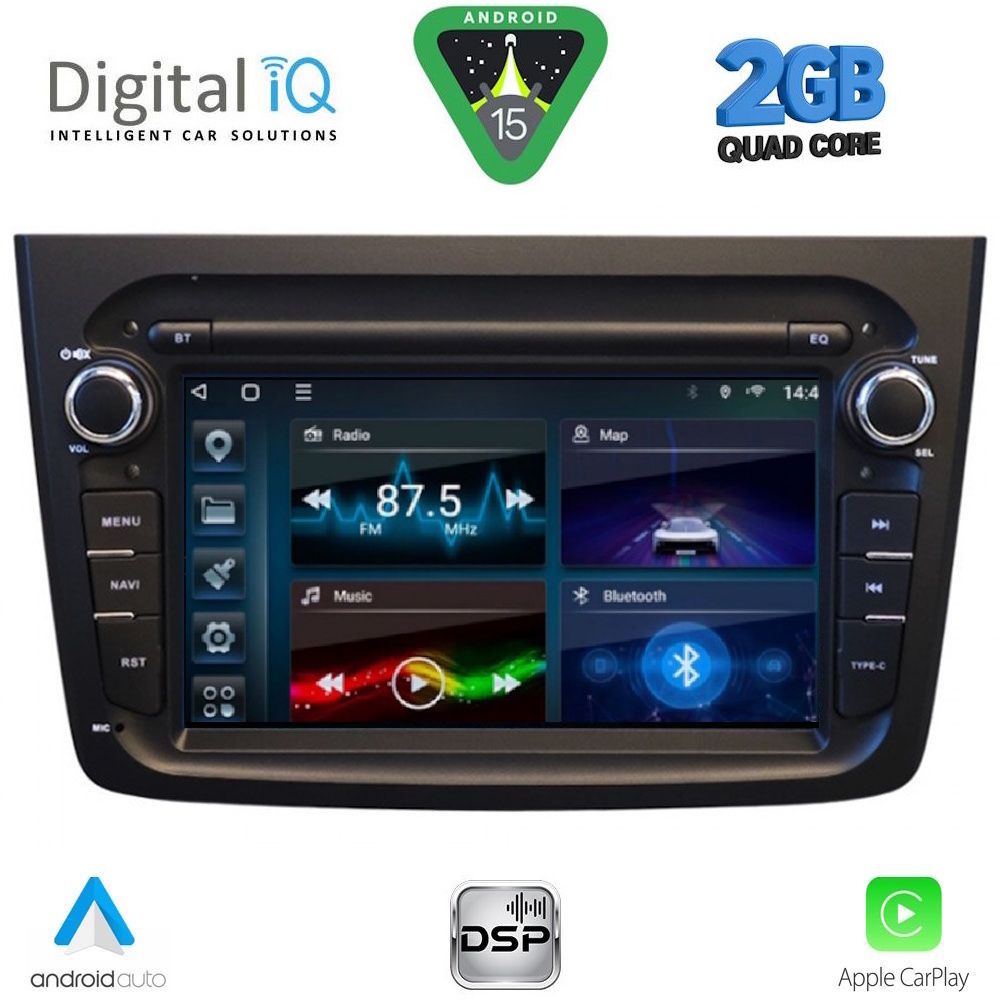 DIGITAL IQ BLD 257BL_CPA (7" DECK) MULTIMEDIA SYSTEM for ALFA ROMEO MITO mod. 2008-2018 (BLACK) DIGITAL IQ BLD 257BL_CPA (7" DECK) MULTIMEDIA SYSTEM for ALFA ROMEO MITO mod. 2008-2018 (BLACK)
