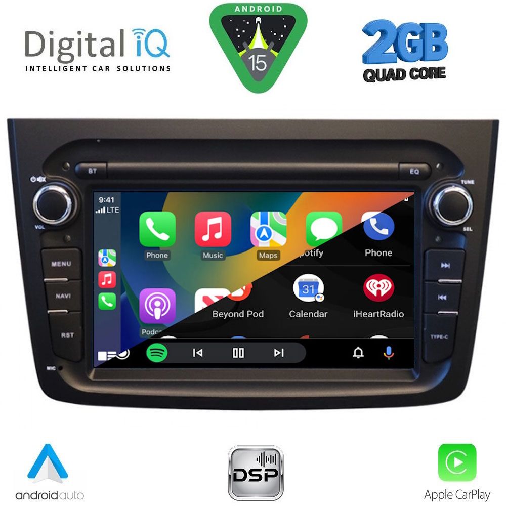 DIGITAL IQ BLD 257BL_CPA (7" DECK) MULTIMEDIA SYSTEM for ALFA ROMEO MITO mod. 2008-2018 (BLACK) DIGITAL IQ BLD 257BL_CPA (7" DECK) MULTIMEDIA SYSTEM for ALFA ROMEO MITO mod. 2008-2018 (BLACK)