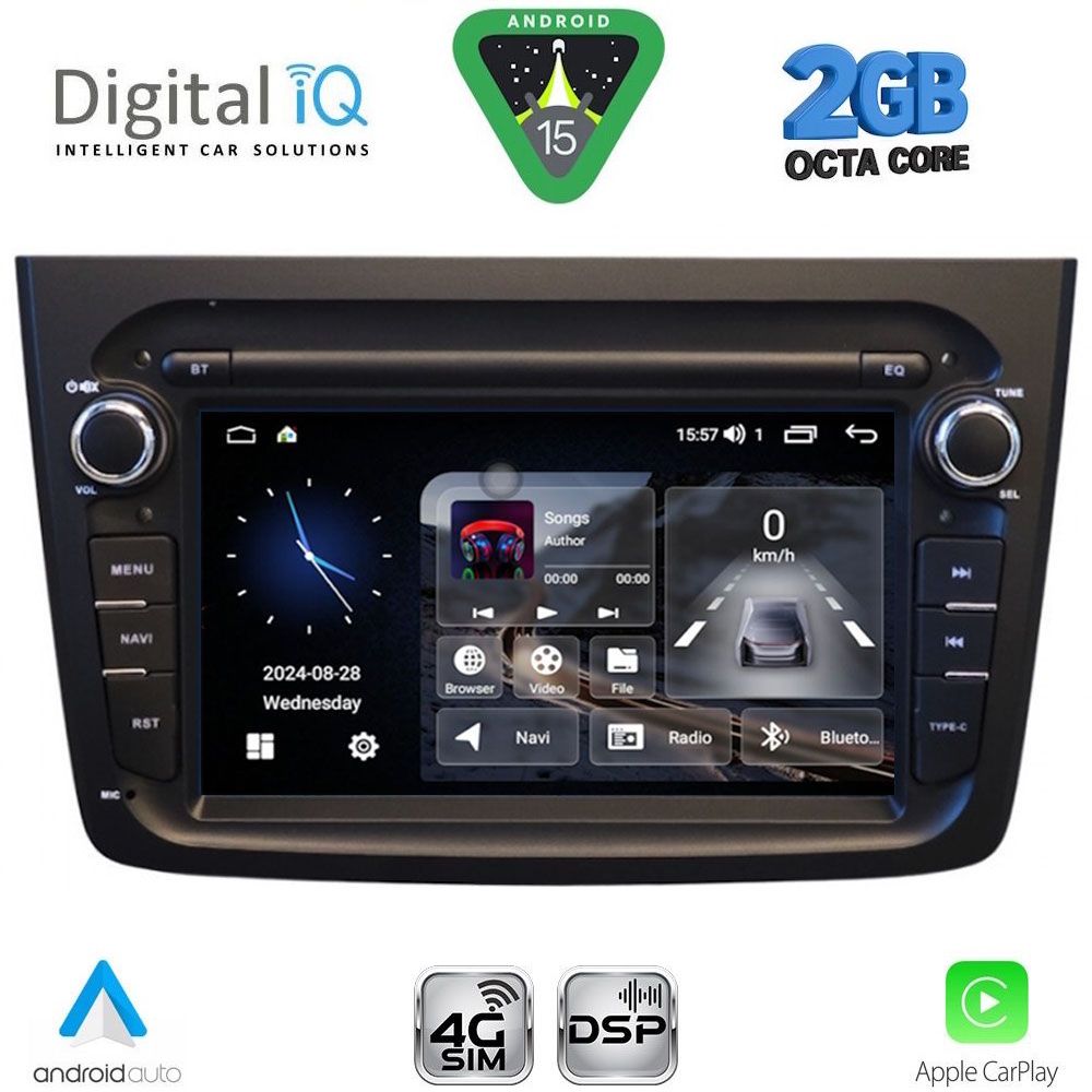 DIGITAL IQ BLF 357BL_CPA (7" DECK) MULTIMEDIA SYSTEM for ALFA ROMEO MITO mod. 2008-2018 (BLACK) DIGITAL IQ BLF 357BL_CPA (7" DECK) MULTIMEDIA SYSTEM for ALFA ROMEO MITO mod. 2008-2018 (BLACK)