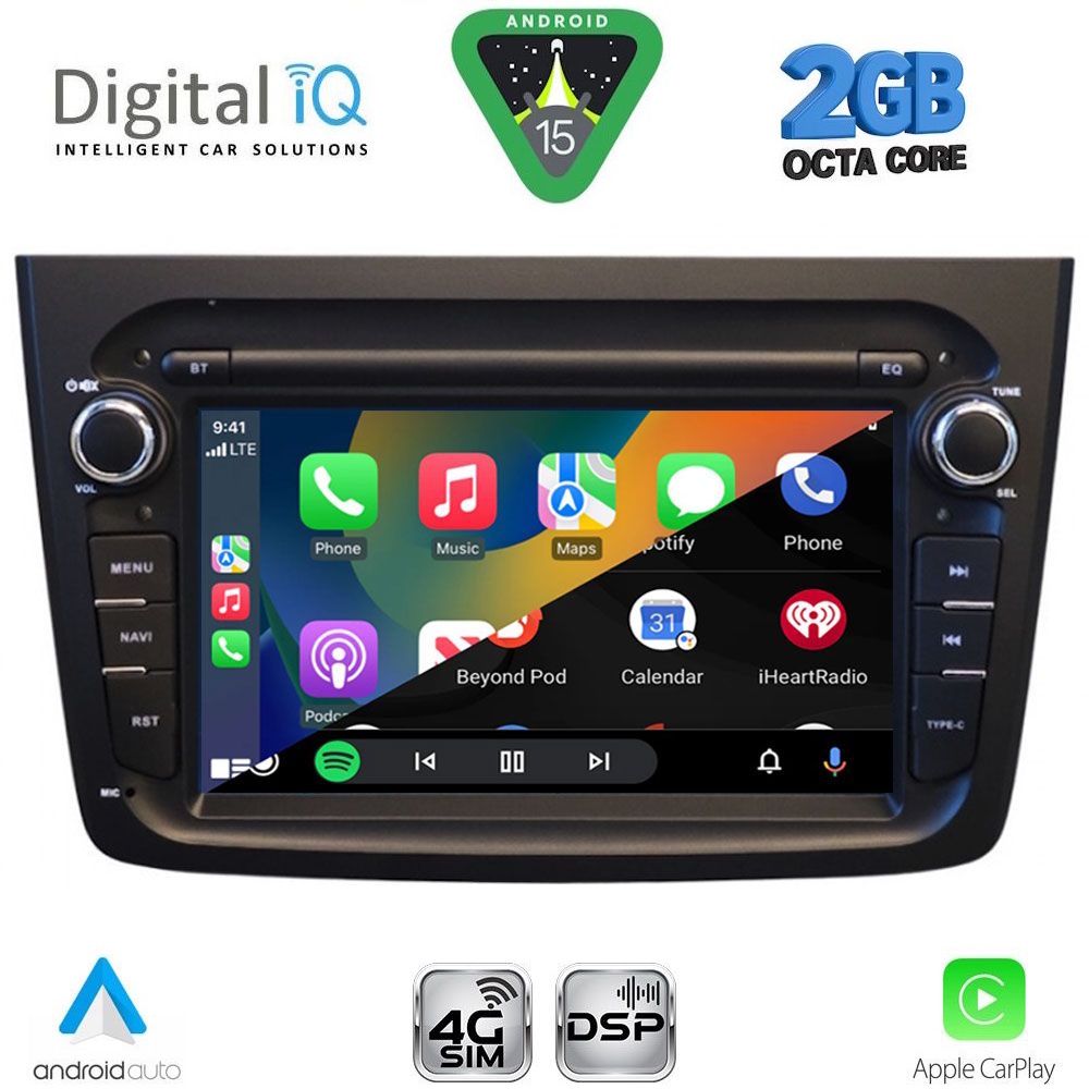 DIGITAL IQ BLF 357BL_CPA (7" DECK) MULTIMEDIA SYSTEM for ALFA ROMEO MITO mod. 2008-2018 (BLACK) DIGITAL IQ BLF 357BL_CPA (7" DECK) MULTIMEDIA SYSTEM for ALFA ROMEO MITO mod. 2008-2018 (BLACK)
