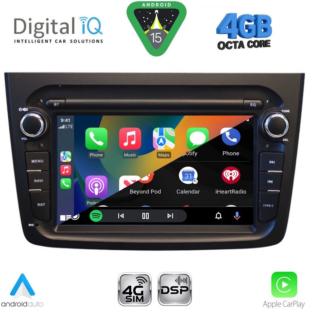 DIGITAL IQ BLG 457BL_CPA (7" DECK) MULTIMEDIA SYSTEM for ALFA ROMEO MITO mod. 2008-2018 (BLACK) DIGITAL IQ BLG 457BL_CPA (7" DECK) MULTIMEDIA SYSTEM for ALFA ROMEO MITO mod. 2008-2018 (BLACK)