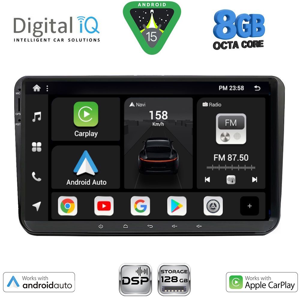 DIGITAL IQ BXF 789_CPAA (9" DECK) MULTIMEDIA SYSTEM for VW – SKODA – SEAT GROUP mod. 2004-2018 DIGITAL IQ BXF 789_CPAA (9" DECK) MULTIMEDIA SYSTEM for VW – SKODA – SEAT GROUP mod. 2004-2018