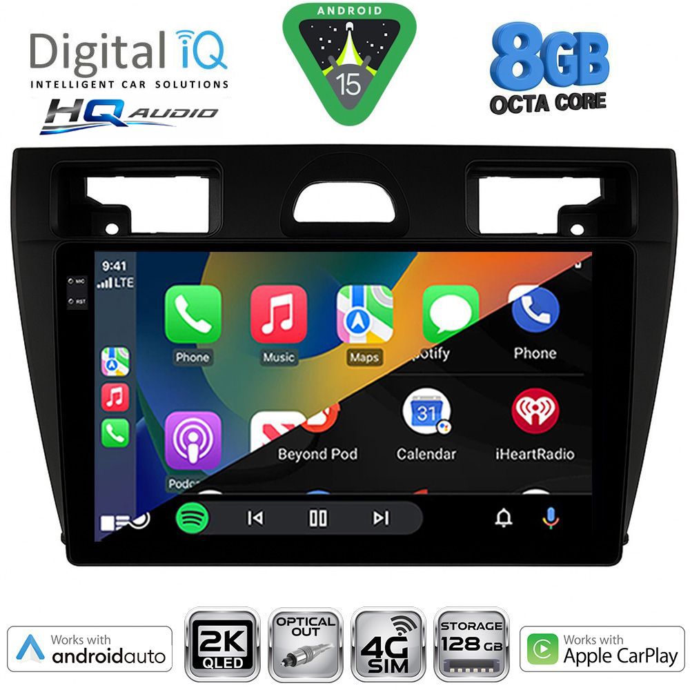 DIGITAL IQ BXK 20153BL_CPAA (9inc) MULTIMEDIA TABLET for FORD FIESTA mod. 2005-2008 (BLACK) DIGITAL IQ BXK 20153BL_CPAA (9inc) MULTIMEDIA TABLET for FORD FIESTA mod. 2005-2008 (BLACK)