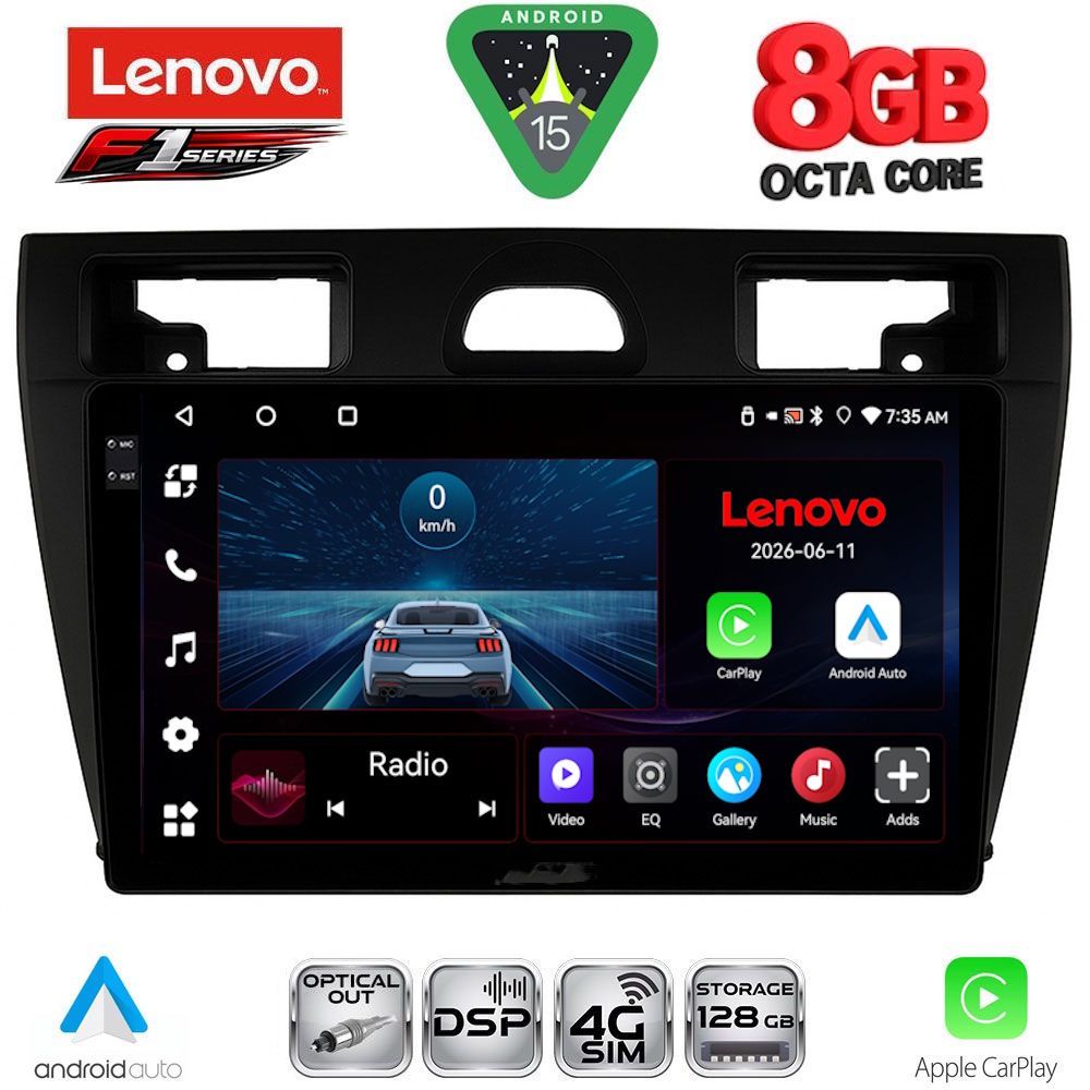 LENOVO LVE 8153BL_CPAA (9inc) MULTIMEDIA TABLET for FORD FIESTA mod. 2005-2008 (BLACK) LENOVO LVE 8153BL_CPAA (9inc) MULTIMEDIA TABLET for FORD FIESTA mod. 2005-2008 (BLACK)