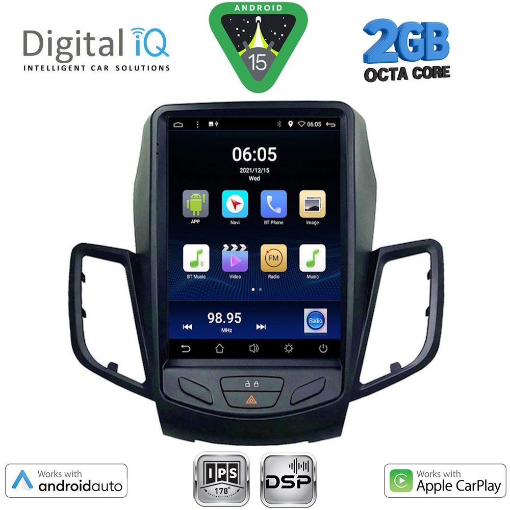 DIGITAL IQ BXF 5854_CPAA TESLA STYLE for FORD FIESTA mod. 2008-2017 DIGITAL IQ BXF 5854_CPAA TESLA STYLE for FORD FIESTA mod. 2008-2017