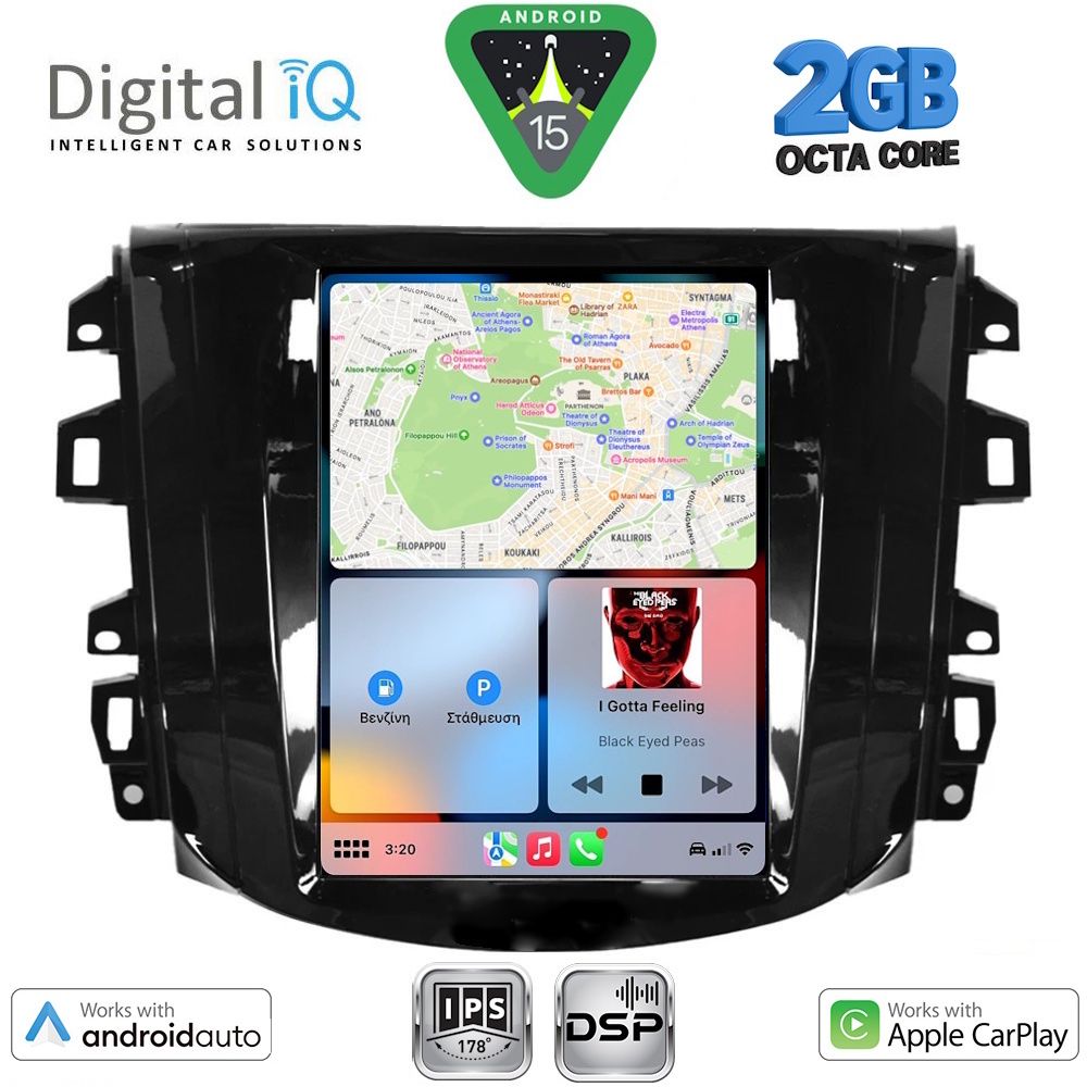 DIGITAL IQ BXF 5856_CPAA TESLA STYLE for NISSAN NAVARA mod. 2016-2025 DIGITAL IQ BXF 5856_CPAA TESLA STYLE for NISSAN NAVARA mod. 2016-2025