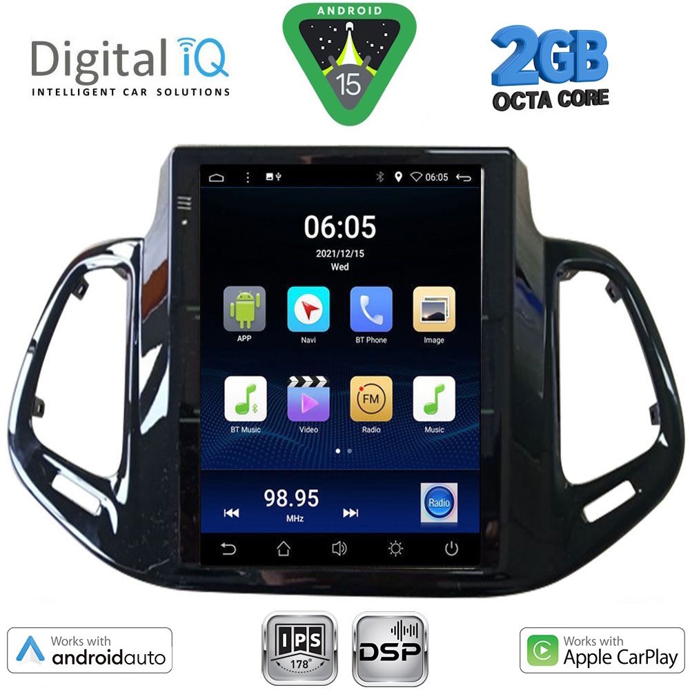 DIGITAL IQ BXF 5878_CPAA TESLA STYLE for JEEP COMPASS mod. 2017-2021 DIGITAL IQ BXF 5878_CPAA TESLA STYLE for JEEP COMPASS mod. 2017-2021