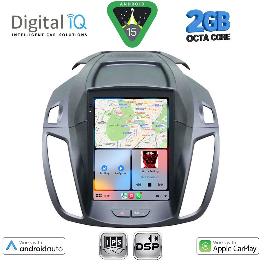DIGITAL IQ BXF 5964_CPAA TESLA STYLE for FORD KUGA mod. 2013-2019 DIGITAL IQ BXF 5964_CPAA TESLA STYLE for FORD KUGA mod. 2013-2019