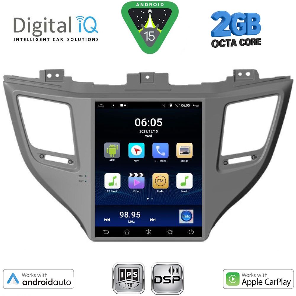 DIGITAL IQ BXF 5997_CPAA TESLA STYLE for HYUNDAI TUCSON mod. 2015-2019 DIGITAL IQ BXF 5997_CPAA TESLA STYLE for HYUNDAI TUCSON mod. 2015-2019