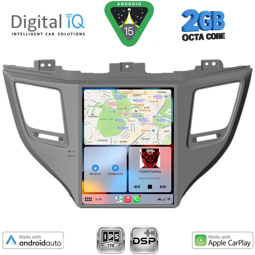 DIGITAL IQ BXF 5997_CPAA TESLA STYLE for HYUNDAI TUCSON mod. 2015-2019 DIGITAL IQ BXF 5997_CPAA TESLA STYLE for HYUNDAI TUCSON mod. 2015-2019