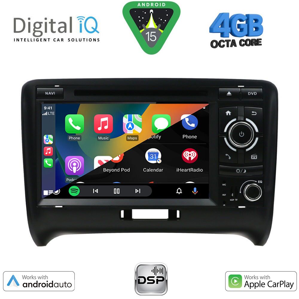 DIGITAL IQ BXF 678_CPAA (7" DVD) MULTIMEDIA SYSTEM for AUDI ΤΤ mod. 2007-2015 DIGITAL IQ BXF 678_CPAA (7" DVD) MULTIMEDIA SYSTEM for AUDI ΤΤ mod. 2007-2015