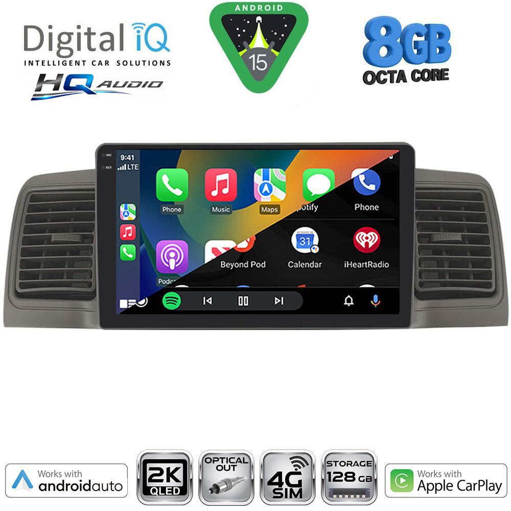 DIGITAL IQ BXK 20712GR_CPAA (9inc) MULTIMEDIA TABLET for TOYOTA COROLLA mod. 2001-2006 (GREY) DIGITAL IQ BXK 20712GR_CPAA (9inc) MULTIMEDIA TABLET for TOYOTA COROLLA mod. 2001-2006 (GREY)