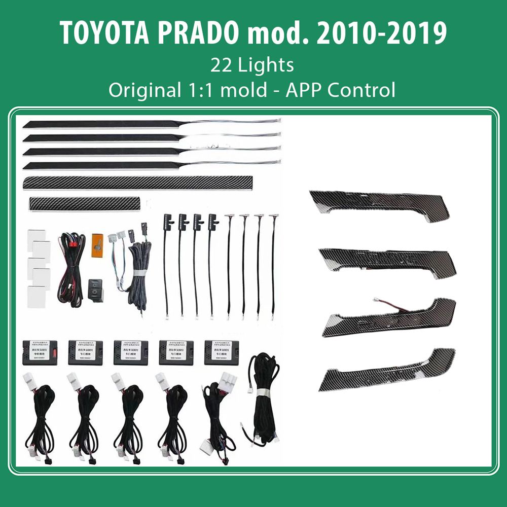 DIQ AMBIENT TOYOTA PRADO (J150) mod. 2010-2019 (Digital iQ Ambient Light for Toyota PRADO mod. 2010-2019 with 22 Lights) DIQ AMBIENT TOYOTA PRADO (J150) mod. 2010-2019 (Digital iQ Ambient Light for Toyota PRADO mod. 2010-2019 with 22 Lights)